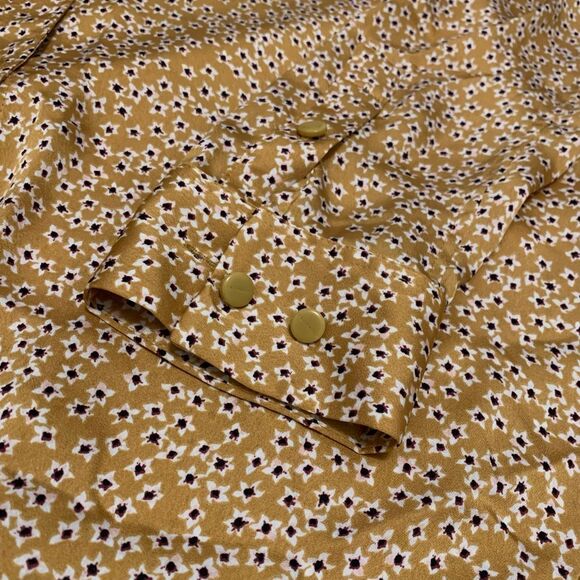 Equipment Femme sz L Leema button down shirt floral satin blouse - Picture 5 of 8